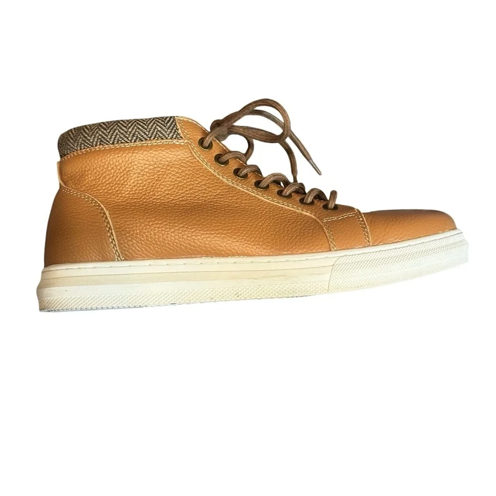 Arkbird Chukka Boots Mens 8‎ Tan EXCELLENT Leather Lace-up High Top Sneakers
